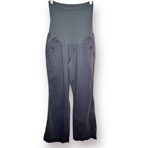 Motherhood Maternity Size M Charcoal Stretch Full Belly Panel Utility Pants